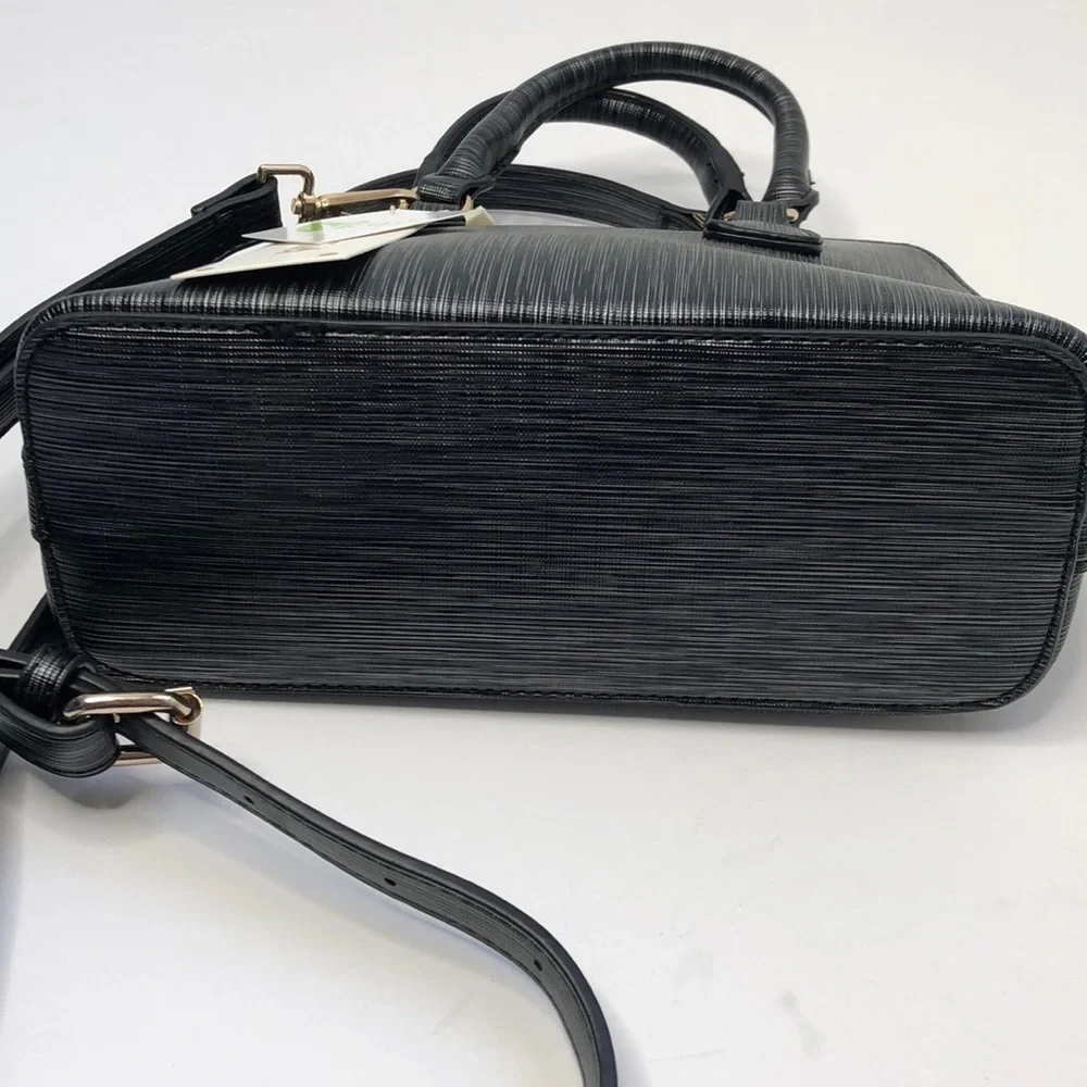 Le Miel black vegan leather satchel